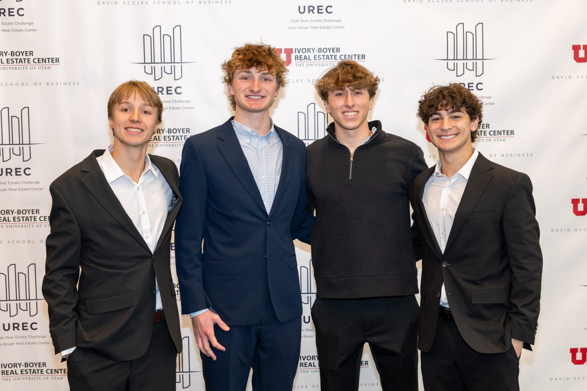 The four-person ARTRUTX Development Group team at the Utah Real Estate Competition